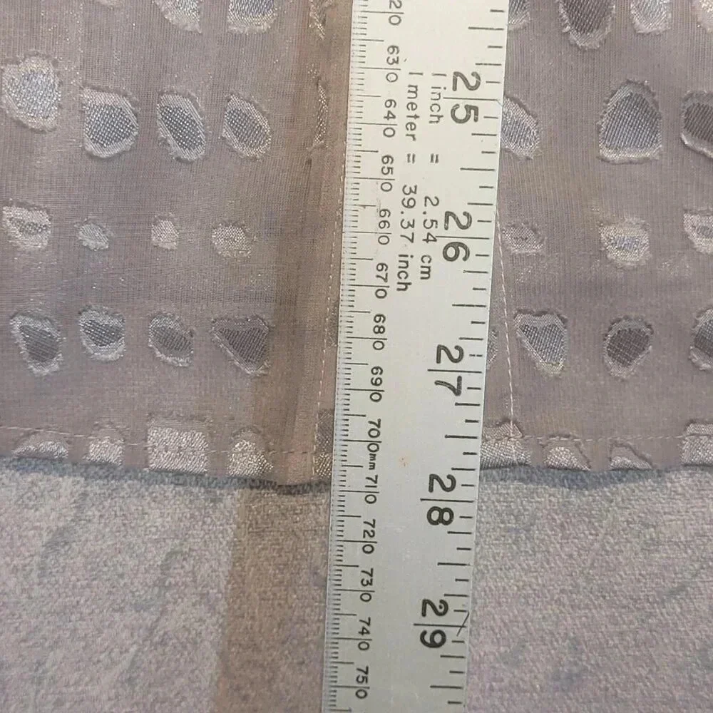 Tan Jay Women's Petite Pink Sheer Long  Sleeve Button Down Blouse Size 12P - Picture 9 of 10